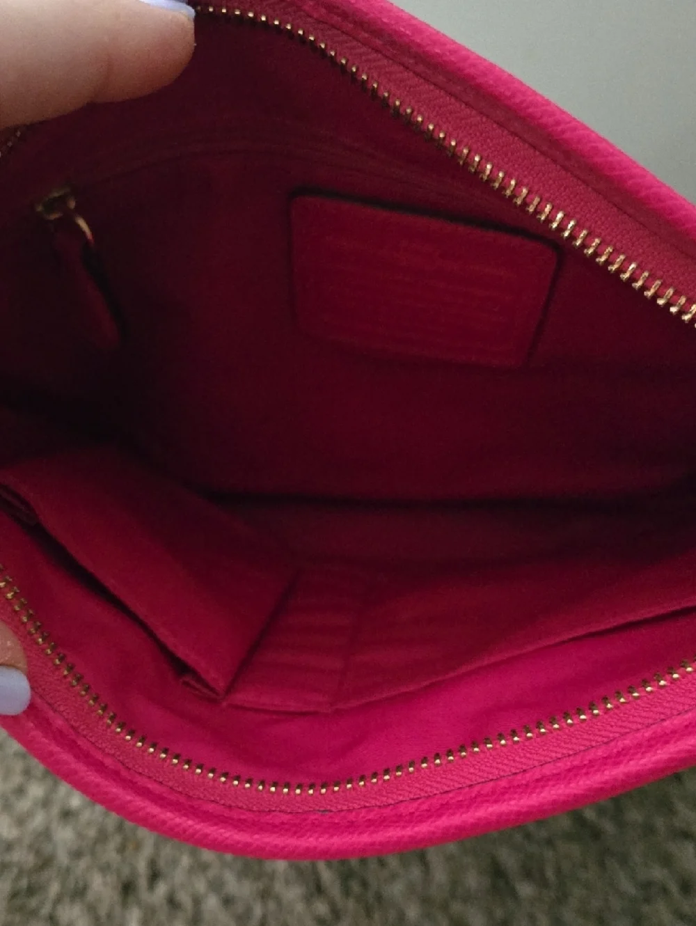 Coach Black Crossbody with Pink Trim Accent - Picture 3 of 6